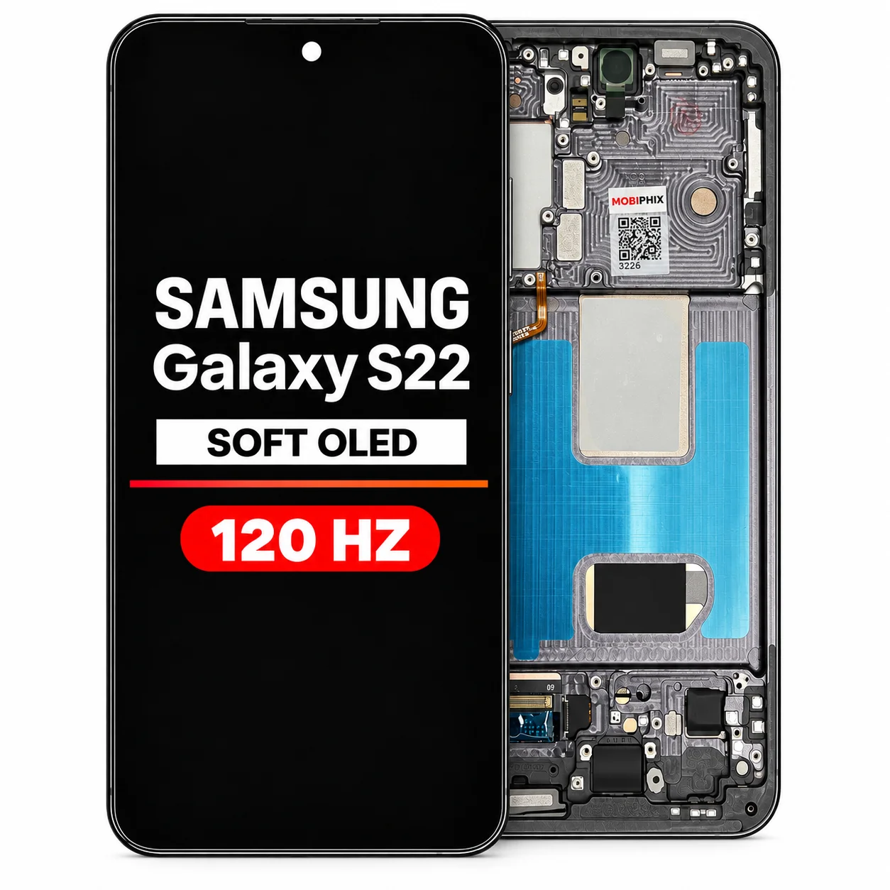 OLED ASSEMBLY COMPATIBLE FOR Samsung Galaxy S22 : SOFT OLED 120HZ : Soft OLED
