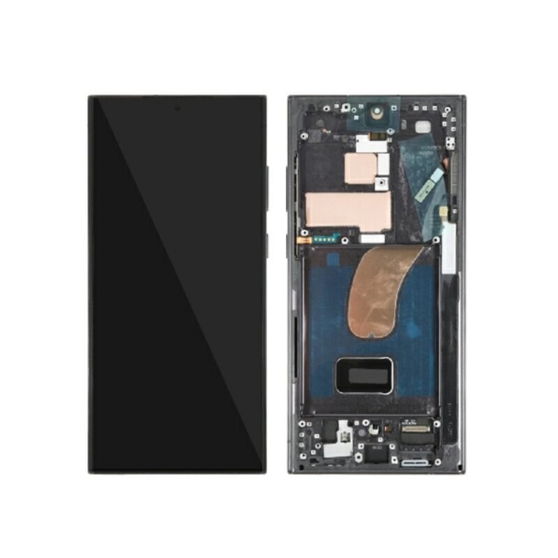 Samsung Galaxy S23 Ultra 5g  Assembly With Frame (phantom Black) - Oem (glass Change)