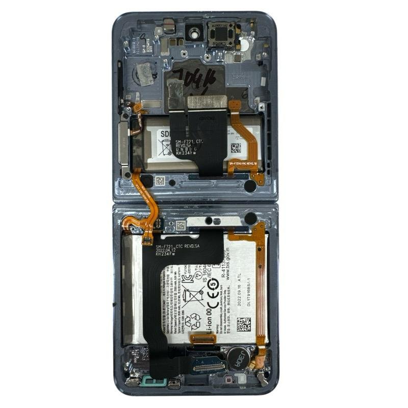 Samsung Galaxy Flip 4 Inner Lcd Pulled (grade B) Blue ( Black Dot)