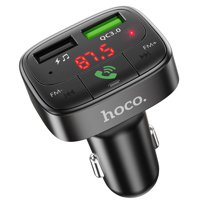 Hoco E59 Promise Qc3.0 Bluetooth Fm Transmitter Car Charger – Fast Charging, Hands-free Calling