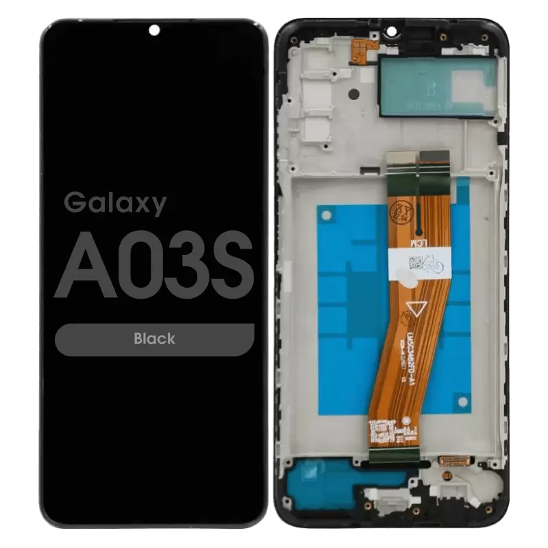 Samsung Galaxy A03s (a037f / 2021) (international Version) Double Cable Assembly With Frame (black) - Oem