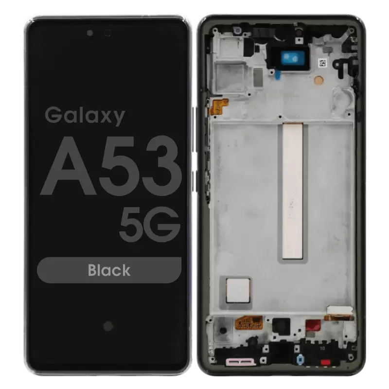 Samsung Galaxy A53 5g (a536 / 2022)   Assembly With Frame (black ) - Oem (glass Change)