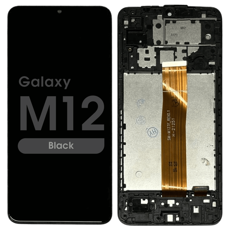 Lcd Assembly With Frame Compatible For Samsung Galaxy M12 (m127 / 2020) - Oem