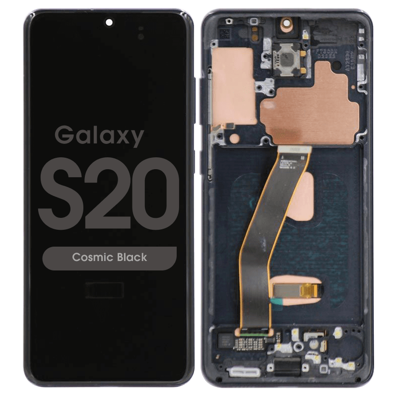 Samsung Galaxy S20 5g Assembly With Frame – Pulled (b Grade) Cosmic Black