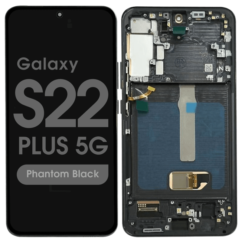 Samsung Galaxy S22 Plus 5g  Assembly With Frame (phantom Black)- Oem (glass Change)