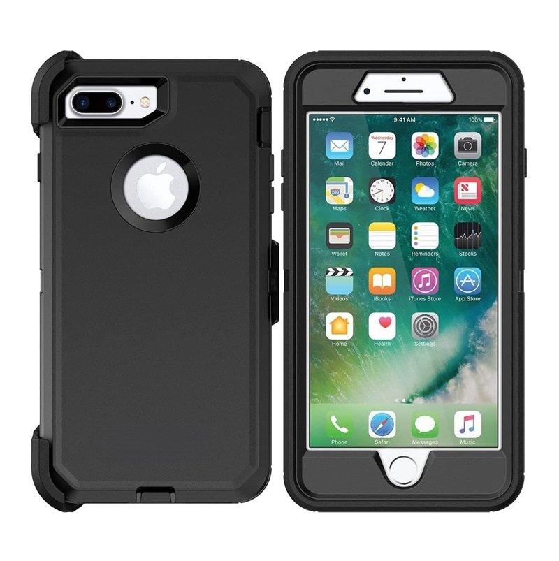 Ottr Hard Clip Case With Back Clip For Iphone 7+/8+ - Black