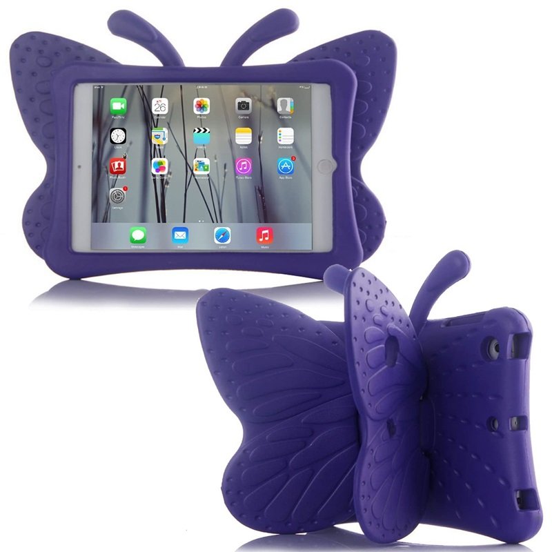 Butterfly Kids Silicone Case For Appleipad 10.2 (2019/2020/2021 (ipad 7th/8th/9th) - Lilac Purple