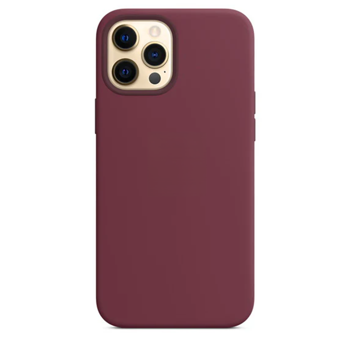 Silicone Case For Iphone 13 Pro Max - Maroon Red