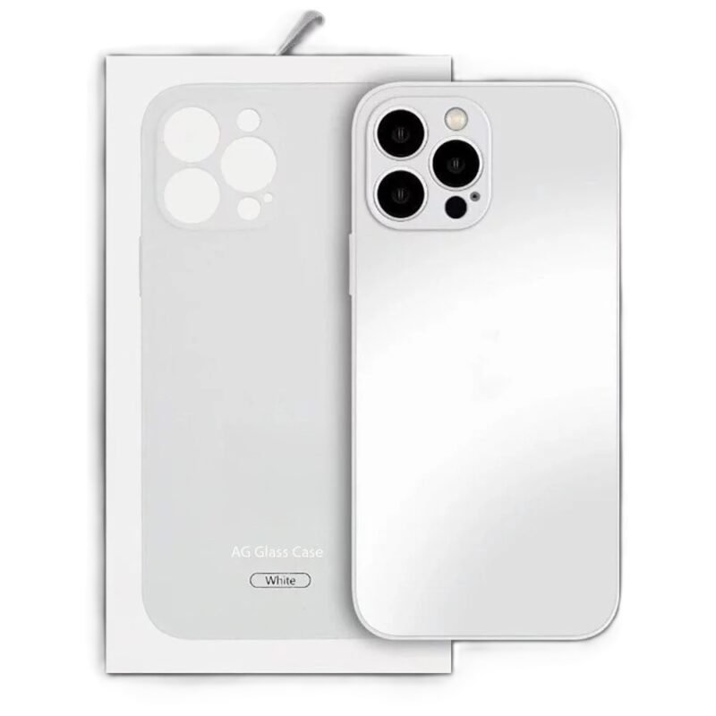 AG GLASS CASE FOR IPHONE 12 / 12 PRO - WHITE