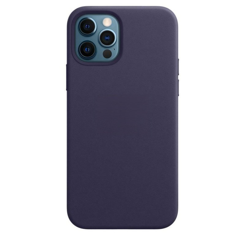 LEATHER CASE FOR IPHONE 12 PRO MAX - DEEP PURPLE