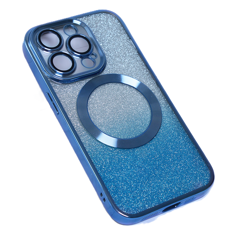 TPU GLITTER MAGSAFE CASE FOR IPHONE 15 PRO - BLUE