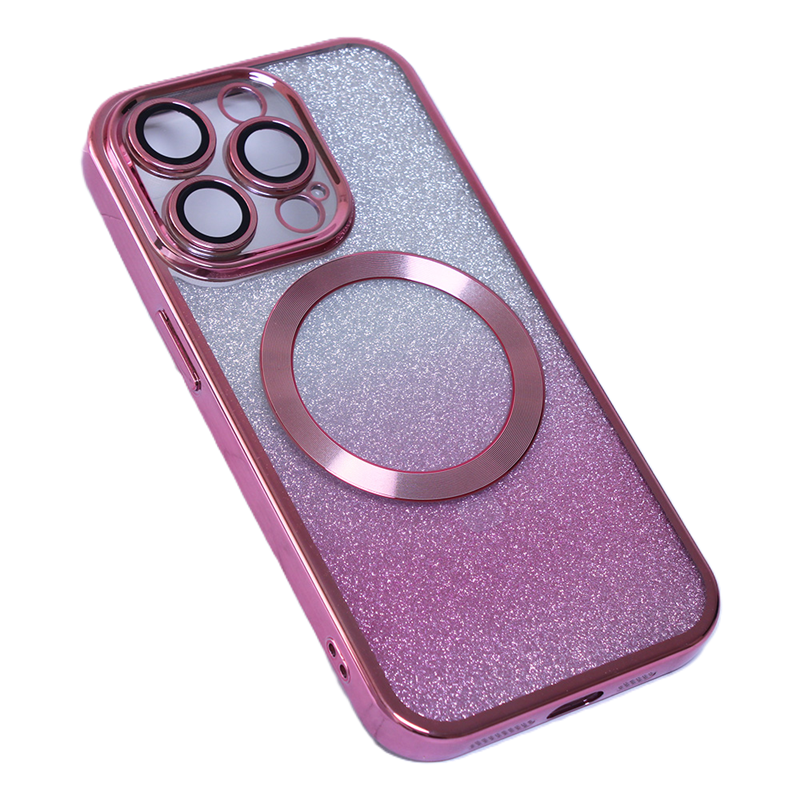 TPU GLITTER MAGSAFE CASE FOR IPHONE 14 PRO MAX - PINK