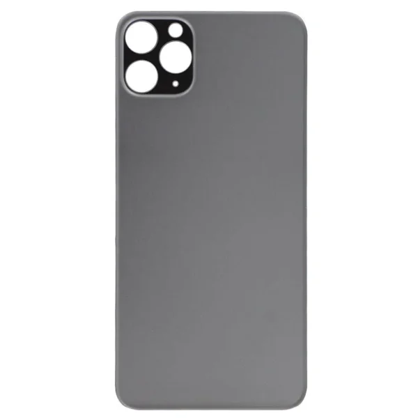 Back Glass For Apple Iphone  11 Pro Max With Large Camera Hole : Black
