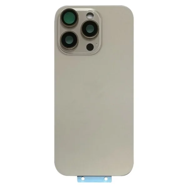Back Glass With Camera Lens For Apple Iphone 16 Pro Max With Magsafe Plate : Dessert Titanium