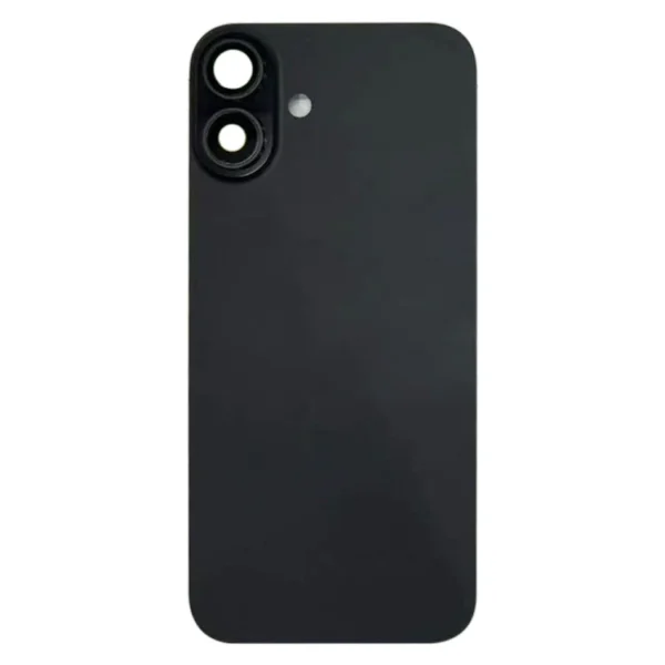 Back Glass With Camera Lens For Apple Iphone 16 With Magsafe Plate : Black