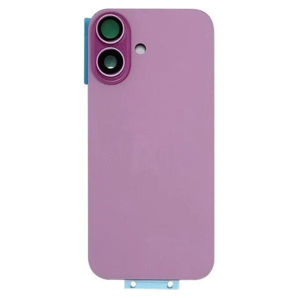 Back Glass With Camera Lens For Apple Iphone 16 With Magsafe Plate : Pink