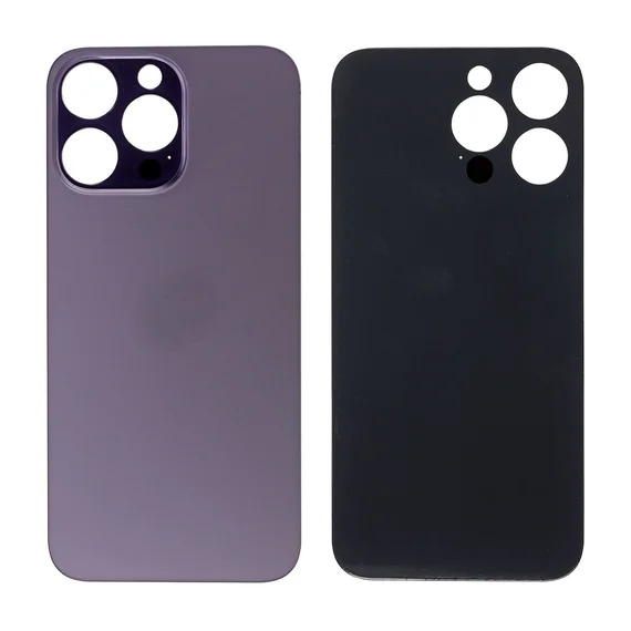 Back Glass For Apple Iphone 14 Pro With Large Camera Hole : Deep Purple