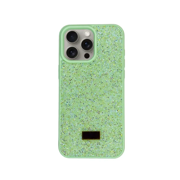 GLITTER AND SPARKLING DIAMONDS FOR IPHONE 14 PRO -  TEAL GREEN