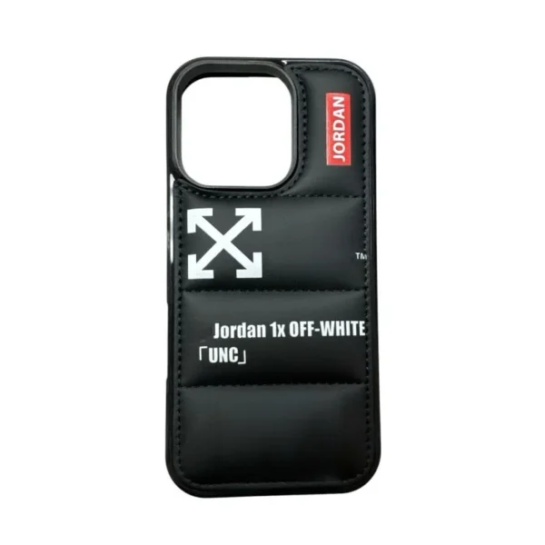 TPU PUFFER NF  DESIGN FOR IPHONE 15 PRO (OFF WHITE) - BLACK