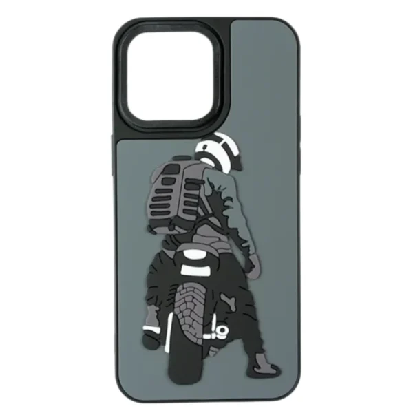 TPU RUBBER DESIGNER CASE FOR IPHONE 15 PLUS- BIKE
