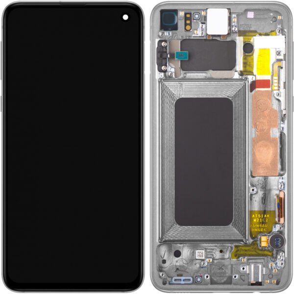 Samsung Galaxy S10 E Assembly With Frame  - Service Pack - Prism White