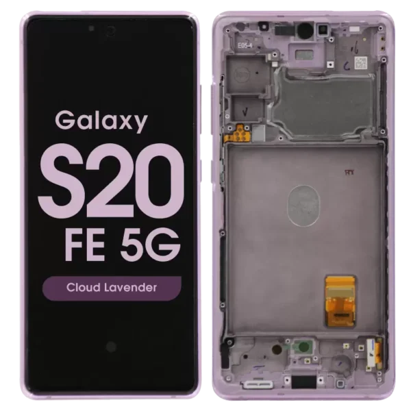 Samsung Galaxy S20 Fe Assembly With Frame (lavender) – Service Pack