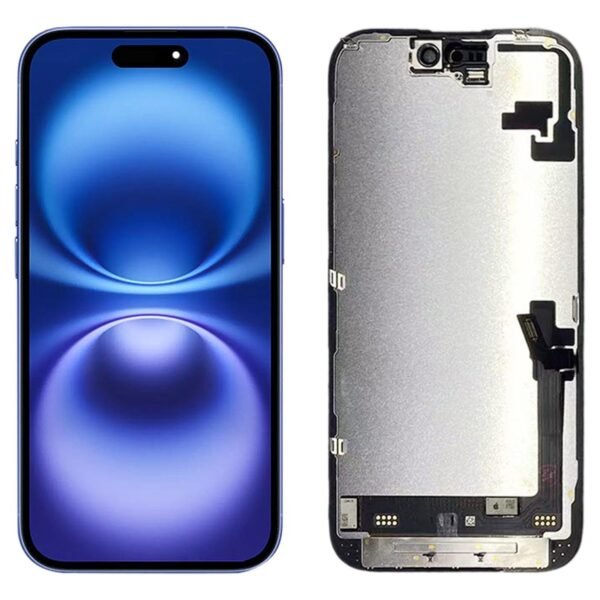 Lcd Assembly Compatible For Apple Iphone 16 Pro With Frame Pulled Grade B - Natural Titanium