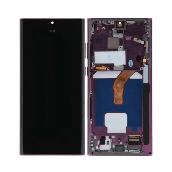 Samsung Galaxy S22 Ultra Assembly With Frame Oled - Burgundy